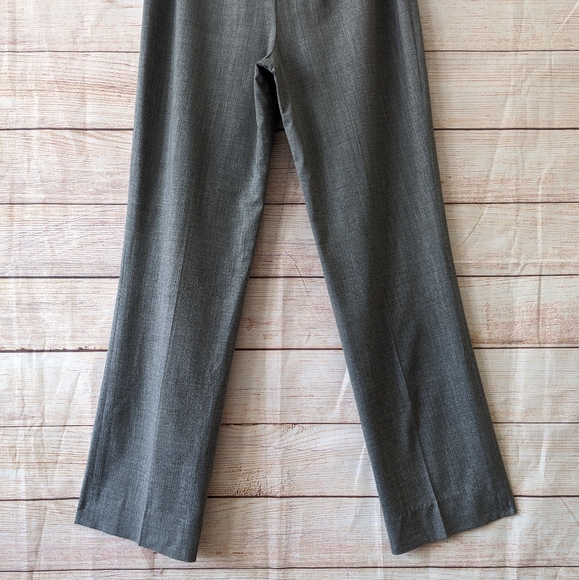 Ralph Lauren Black Label Size 8 Grey Classic Dress Pants Side Zip St Wide Leg - Picture 9 of 10